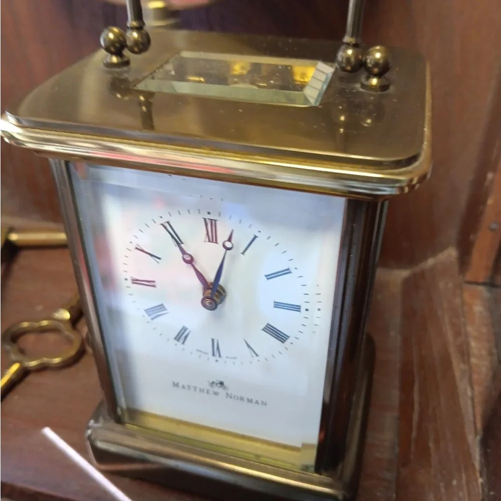 Brass and Bronze Carriage Clock - Gold and Brown